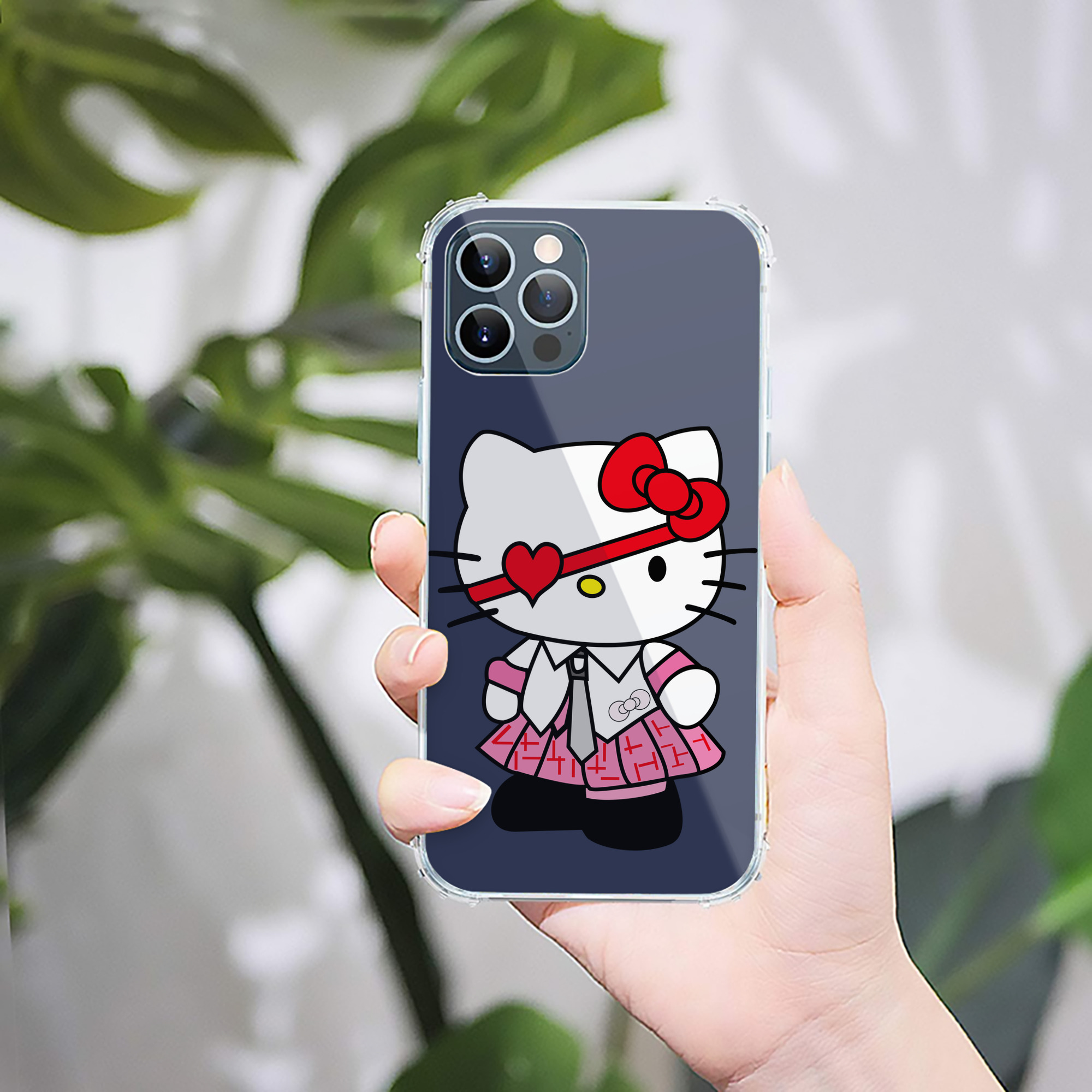 （画像用） Hello Kitty ハローキティ 【iPhone 12シリーズ対応】透明スマホケース（クリアソフトケース）
